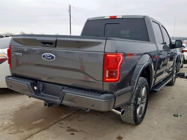 1FTEW1EP8GKF80726 - 2016 FORD F150 SUPER CHARCOAL photo 4