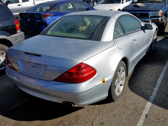 WDBSK75F93F026881 - 2003 MERCEDES-BENZ SL 500R SILVER photo 4