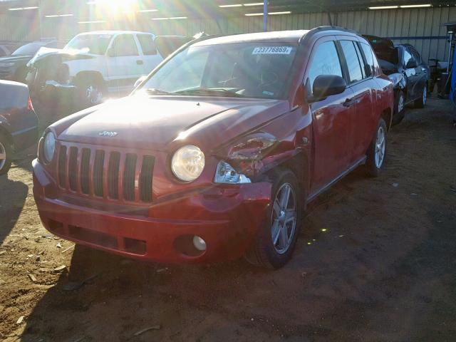 1J8FT47047D326779 - 2007 JEEP COMPASS RED photo 2