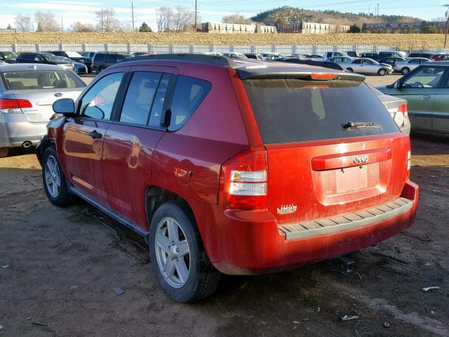 1J8FT47047D326779 - 2007 JEEP COMPASS RED photo 3