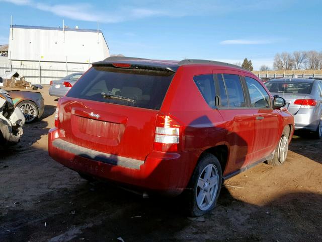 1J8FT47047D326779 - 2007 JEEP COMPASS RED photo 4