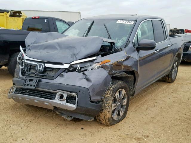 5FPYK3F76HB001175 - 2017 HONDA RIDGELINE GRAY photo 2