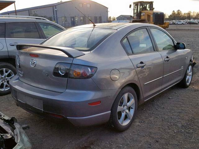 JM1BK323861479928 - 2006 MAZDA 3 S GRAY photo 4