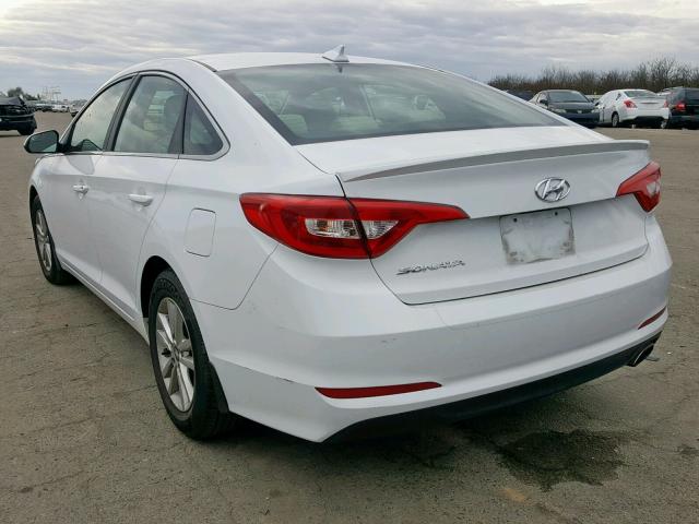 5NPE24AF1GH408112 - 2016 HYUNDAI SONATA SE WHITE photo 3