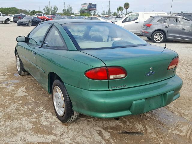 1G1JC1243X7211544 - 1999 CHEVROLET CAVALIER B GREEN photo 3