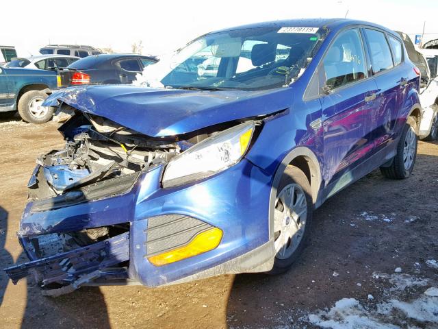 1FMCU0F73EUC30214 - 2014 FORD ESCAPE S BLUE photo 2