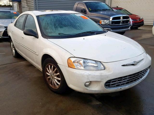 1C3AL56R22N170806 - 2002 CHRYSLER SEBRING LX WHITE photo 1