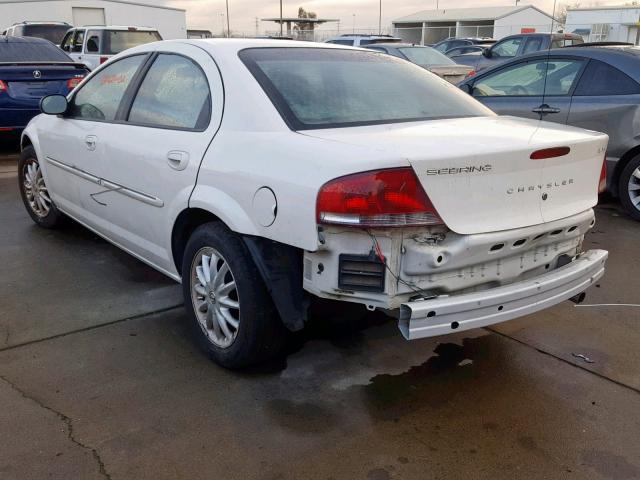 1C3AL56R22N170806 - 2002 CHRYSLER SEBRING LX WHITE photo 3