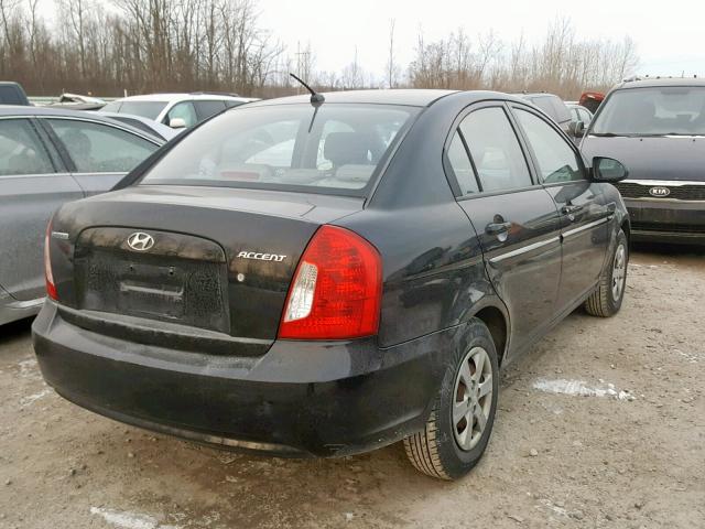 KMHCN46C58U172760 - 2008 HYUNDAI ACCENT GLS BLACK photo 4