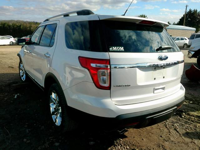 1FMHK8F87BGA04920 - 2011 FORD EXPLORER L WHITE photo 3