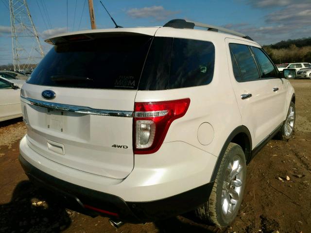 1FMHK8F87BGA04920 - 2011 FORD EXPLORER L WHITE photo 4