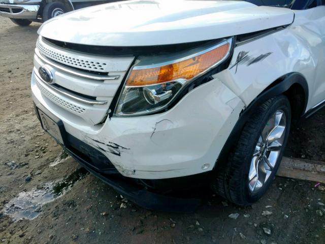 1FMHK8F87BGA04920 - 2011 FORD EXPLORER L WHITE photo 9