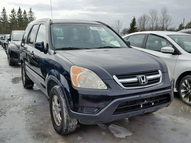 JHLRD789X4C804529 - 2004 HONDA CR-V EX BLACK photo 1