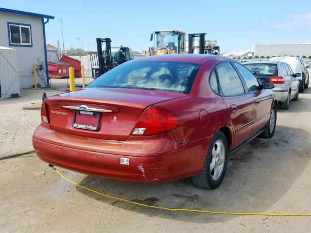 1FAFP55U83G170560 - 2003 FORD TAURUS SES RED photo 4