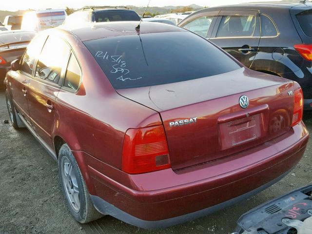 WVWBH63BX1P019570 - 2001 VOLKSWAGEN PASSAT GLX 红色 照片 3
