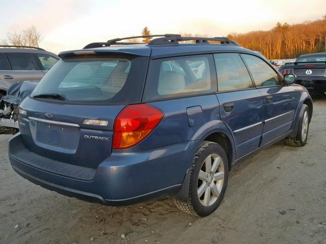 4S4BP61C277317758 - 2007 SUBARU LEGACY OUT BLUE photo 4