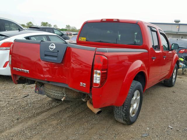 1N6AD07U78C425448 - 2008 NISSAN FRONTIER C RED photo 4