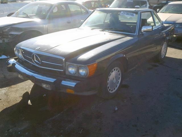 WDBBA48D8GA045856 - 1986 MERCEDES-BENZ 560 SL BLACK photo 2