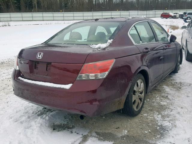 1HGCP26849A000495 - 2009 HONDA ACCORD EXL RED photo 4