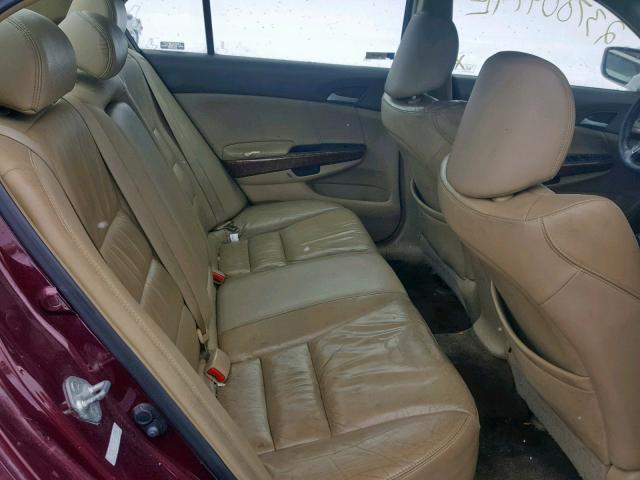 1HGCP26849A000495 - 2009 HONDA ACCORD EXL RED photo 6