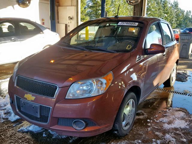 KL1TD6DE4BB246865 - 2011 CHEVROLET AVEO LS ORANGE photo 2