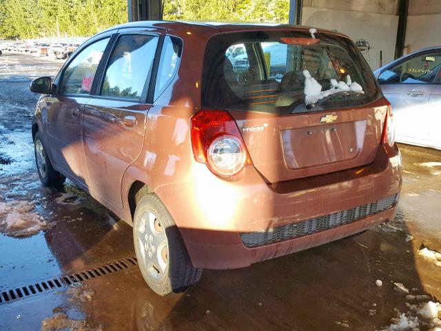 KL1TD6DE4BB246865 - 2011 CHEVROLET AVEO LS ORANGE photo 3