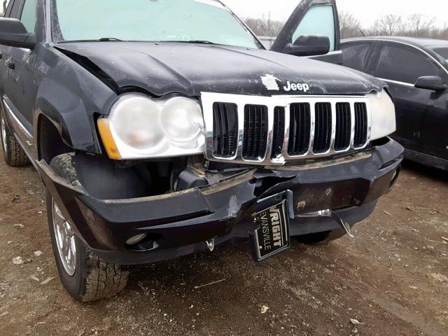 1J8HR58277C634614 - 2007 JEEP GRAND CHER BLACK photo 9