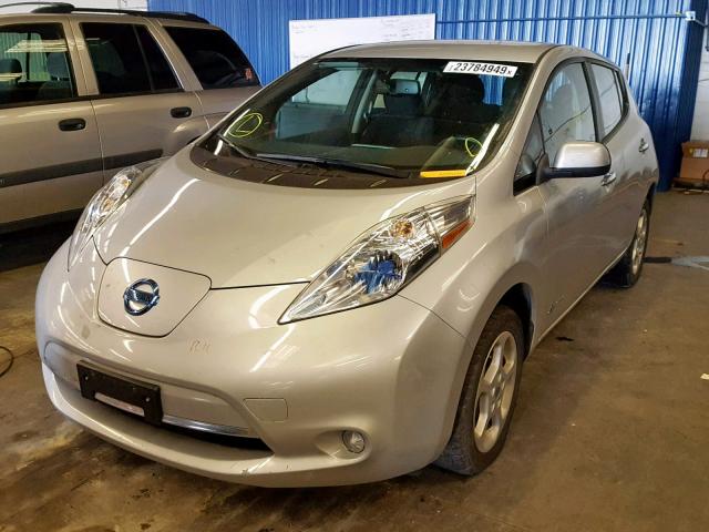 1N4AZ0CP8DC403754 - 2013 NISSAN LEAF S SILVER photo 2