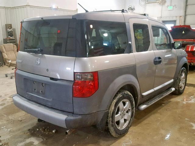 5J6YH28594L008314 - 2004 HONDA ELEMENT EX GRAY photo 4