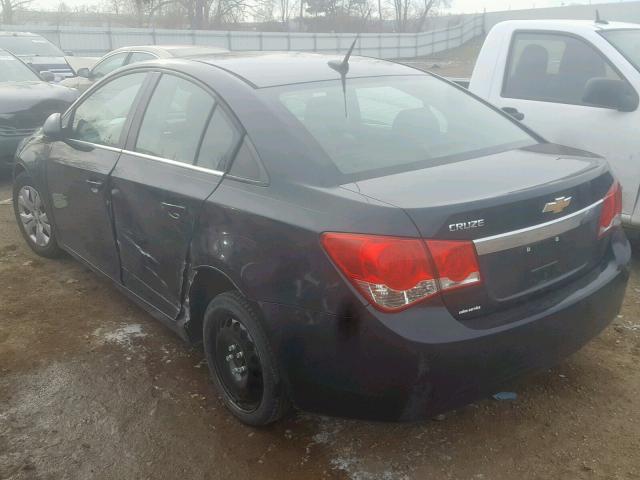 1G1PC5SH1C7367659 - 2012 CHEVROLET CRUZE LS BLACK photo 3