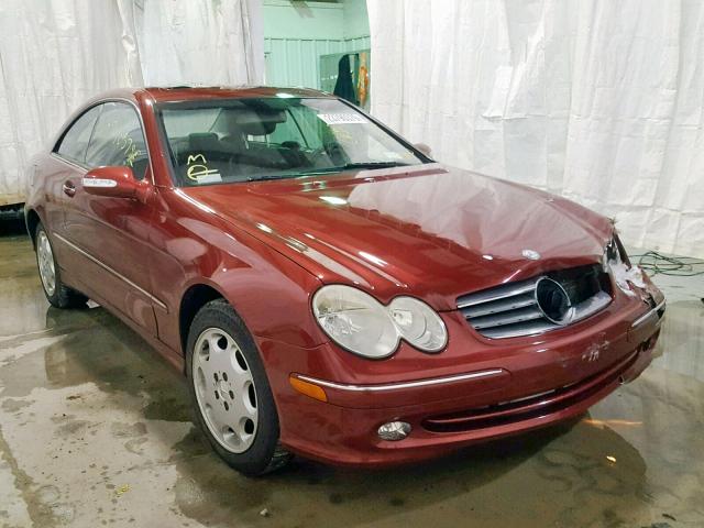 WDBTJ65J85F151153 - 2005 MERCEDES-BENZ CLK 320C RED photo 1