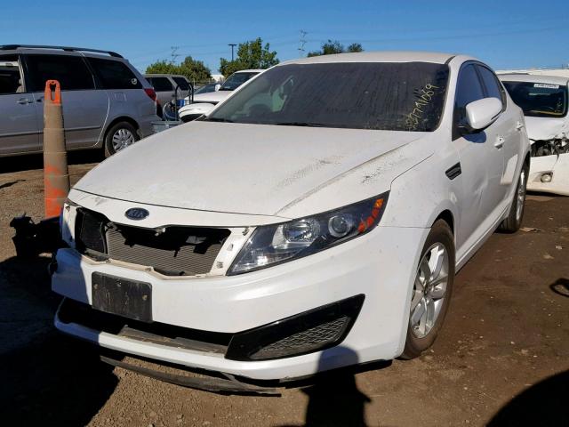 KNAGM4A76B5124508 - 2011 KIA OPTIMA LX WHITE photo 2