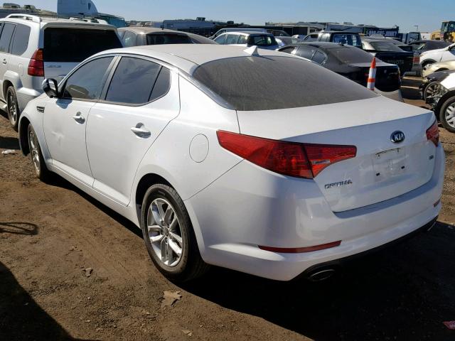 KNAGM4A76B5124508 - 2011 KIA OPTIMA LX WHITE photo 3