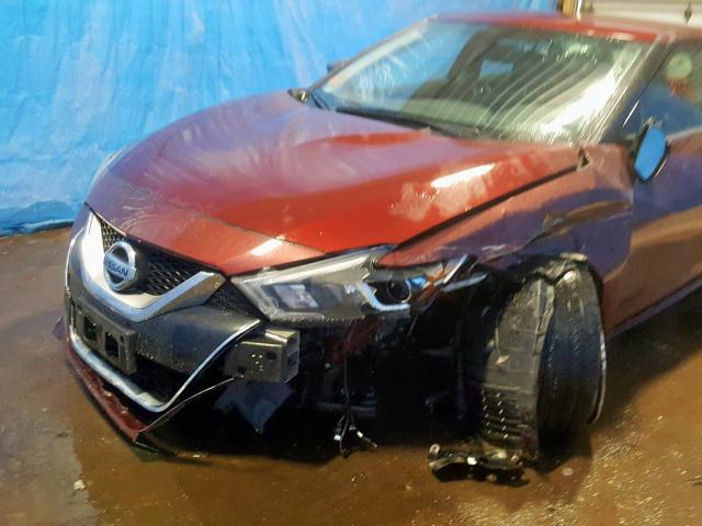 1N4AA6AP0HC441627 - 2017 NISSAN MAXIMA 3.5 RED photo 9