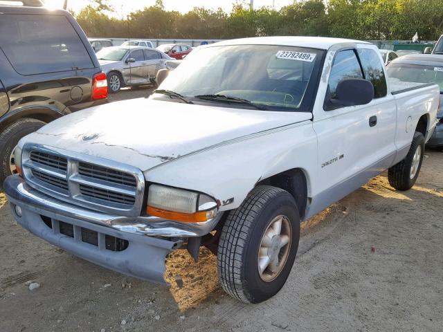 1B7GL23XXVS190119 - 1997 DODGE DAKOTA WHITE photo 2