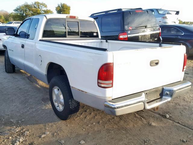 1B7GL23XXVS190119 - 1997 DODGE DAKOTA WHITE photo 3