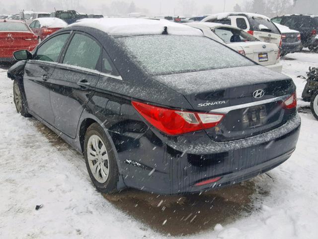 5NPEB4AC0BH109354 - 2011 HYUNDAI SONATA GLS BLACK photo 3