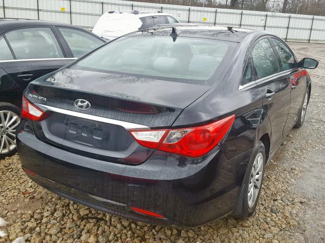 5NPEB4AC0BH109354 - 2011 HYUNDAI SONATA GLS BLACK photo 4