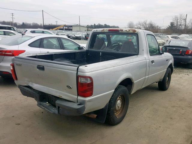 1FTYR10D23TA35207 - 2003 FORD RANGER SILVER photo 4