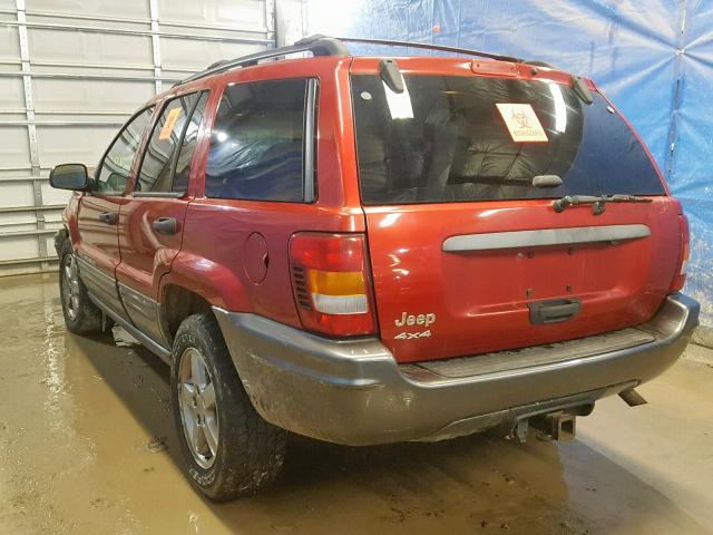 1J4GW48S84C291467 - 2004 JEEP GRAND CHER RED photo 3