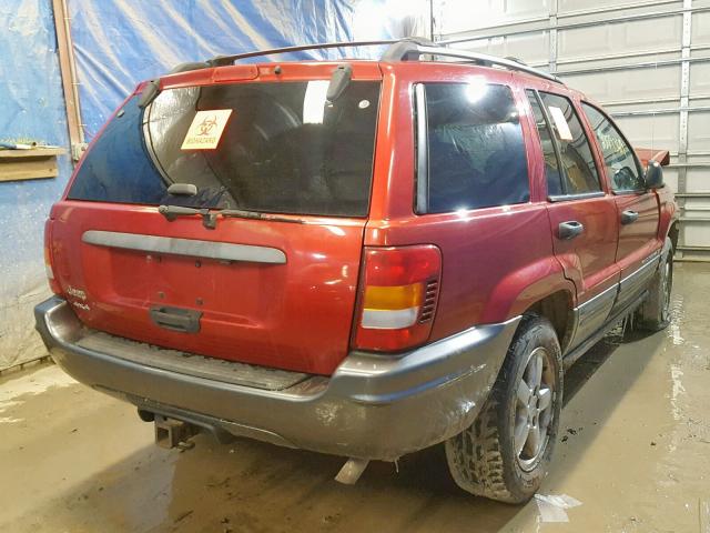 1J4GW48S84C291467 - 2004 JEEP GRAND CHER RED photo 4