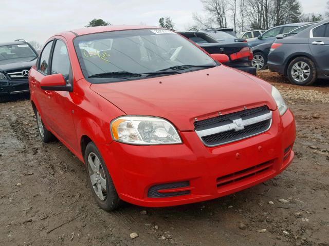 KL1TD56E29B383238 - 2009 CHEVROLET AVEO LS RED photo 1
