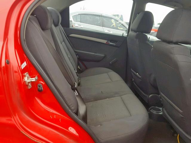 KL1TD56E29B383238 - 2009 CHEVROLET AVEO LS RED photo 6