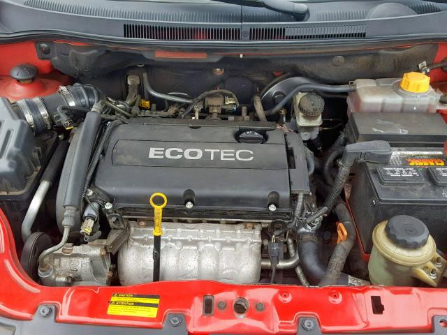 KL1TD56E29B383238 - 2009 CHEVROLET AVEO LS RED photo 7