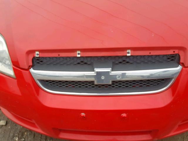 KL1TD56E29B383238 - 2009 CHEVROLET AVEO LS RED photo 9