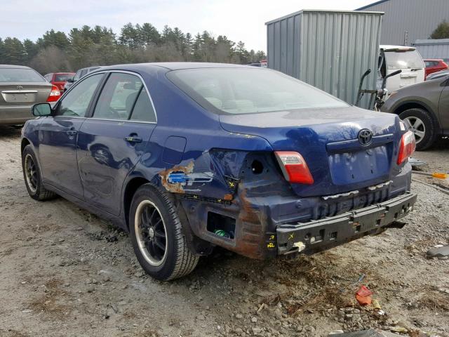 4T1BE46K17U038376 - 2007 TOYOTA CAMRY NEW BLUE photo 3