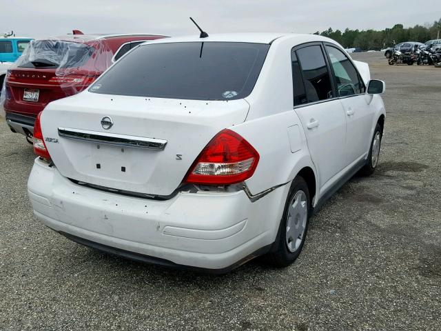 3N1BC11E17L412248 - 2007 NISSAN VERSA S WHITE photo 4