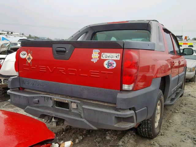 3GNEC13T83G140491 - 2003 CHEVROLET AVALANCHE RED photo 4