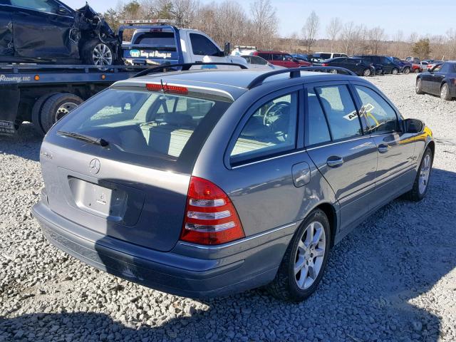 WDBRH61J15F640604 - 2005 MERCEDES-BENZ C 240 SPOR SILVER photo 4