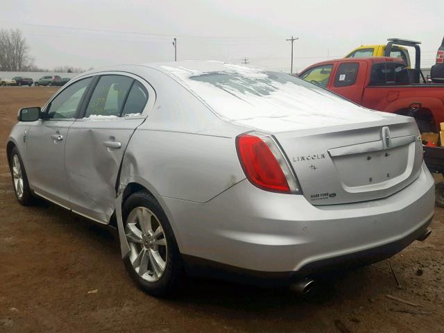 1LNHL9DRXBG609898 - 2011 LINCOLN MKS SILVER photo 3
